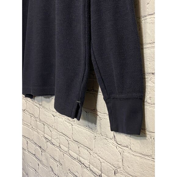 Goodfellow & Co Men's Henley Pullover Size M Long Sleeve 4 Button Navy Blue - Picture 3 of 11